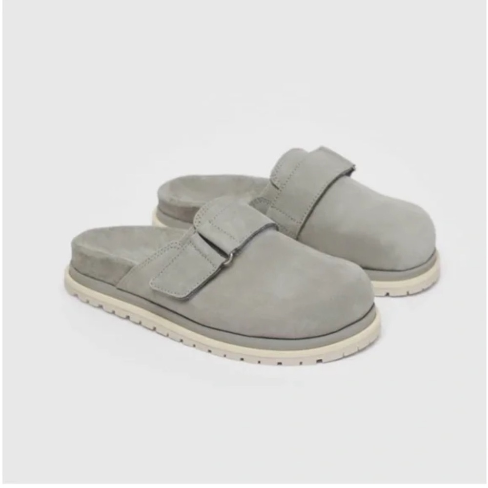 Zara Limited Edition Contrasting Leather Clogs Size 38
